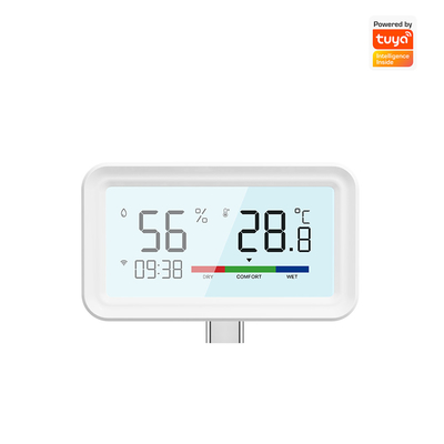 WiFi Indoor Hygrometer & Thermometer Sensor z podświetleniem, zdalnym sterowaniem aplikacją, integracją głosową dla Alexa & Google Home