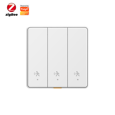 Tuya ZigBee Radar Czujnik ruchu Przełącznik czujnik Nie Neutralny inteligentny dom UE Przycisk światła ściennego wyłączony Bez aplikacji czasowania kondensatora