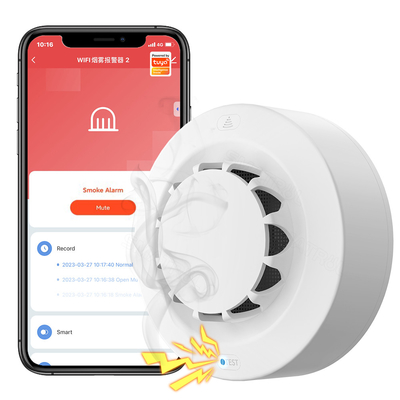 Dobra cena. Tuya Wi-Fi Smart Smoke Alarms Detector Ochrona przeciwpożarowa 90db Smokehouse Combination Alarm domowy system bezpieczeństwa w Internecie