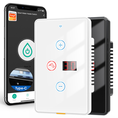 Dobra cena. Wi-Fi Przełącznik podgrzewacza wody Typ c Czas Aplikacja głosowa Alexa Google Home Tuya Smart Home Bezprzewodowy kotłowiec US Switch 20A w Internecie