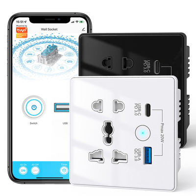 Dobra cena. Wi-Fi Universal Socket Type C + USB Szybkie ładowanie Do USA UE Wielka Brytania w Internecie
