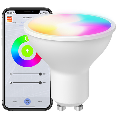 Dobra cena. Inteligentna żarówka RGBCW 5W Światła wygaszające Działanie zdalne Praca z Alexa Google Home Tuya GU10 WiFi Inteligentne żarówki LED w Internecie