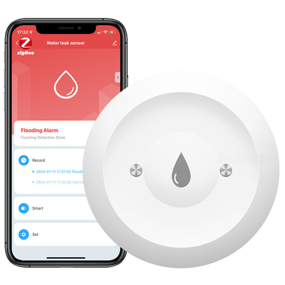 Dobra cena. Czujnik wycieku wody Zigbee Linkage Alarm App Detektor wycieku wody Tuya Czujnik zanurzenia wody Zigbee w Internecie