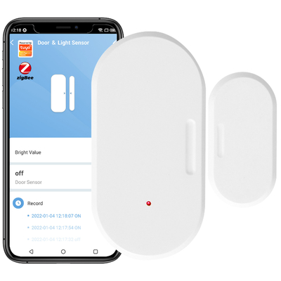Dobra cena. Tuya Smart Zigbee Door Sensor+Light Sensor Iluminacja Detektor jasności Okno Skarbiec Bezprzewodowy Otwarty/Zamknięty 2 w 1 w Internecie
