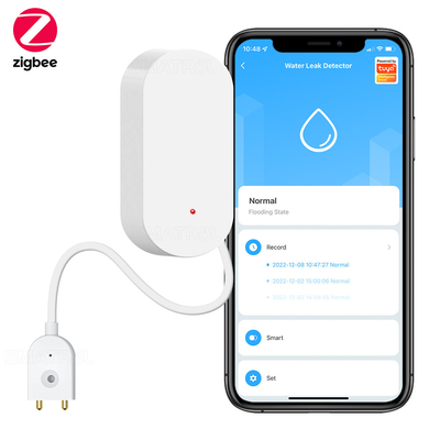 Dobra cena. Zigbee czujnik wycieku wody Smart Home Powiadomienia ostrzeżenia o wycieku wody Powódź Alarm wycieku wody Bezpieczeństwo domoweTuya Detektor powodziowy w Internecie