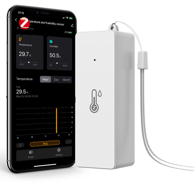 Dobra cena. Tuya ZigBee3.0 Inteligentny czujnik temperatury i wilgotności, zasilany baterią, mini hygrometr wewnętrzny, współpraca z Alexa, Google Home w Internecie
