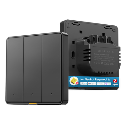 Dobra cena. Zigbee Smart Wall Switch Bez neutralnego przewodu, bez kondensatora potrzebny, czas, sterowanie głosowe, aplikacja Tuya, kompatybilna z Alexa i Google Home w Internecie