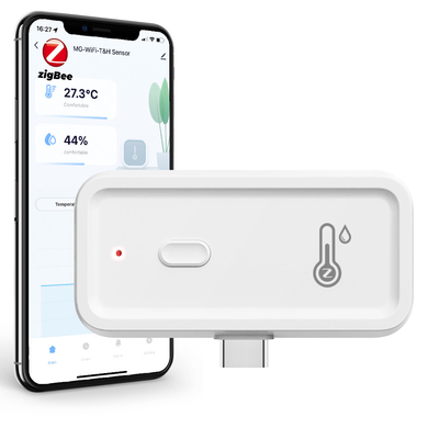 Dobra cena. Tuya Zigbee Wifi Monitor temperatury wilgotności Smart Hygrometer Termometr Bezprzewodowy Elektroniczny Hygrometer Monitor Smart Wewnętrzny Kompatybilny z Asystentem Alexa Google w Internecie