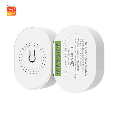 Dobra cena. SMATRUL 16A Smart Power Monitor Breaker Tuya WiFi & RF433 Wireless Switch Mini 2-Way ModuleTimer Praca z Google Home & Alexa w Internecie