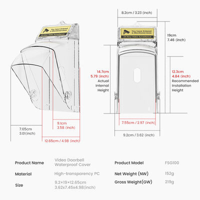 Dobra cena. SMATRUL Wideo dzwonek drzwiowy Deszczowo wodoodporna pokrywa zewnętrzna Obracający się projekt przypominający o kradzieży Kompatybilny z dostępem do drzwi Wideo dzwonek drzwiowy w Internecie